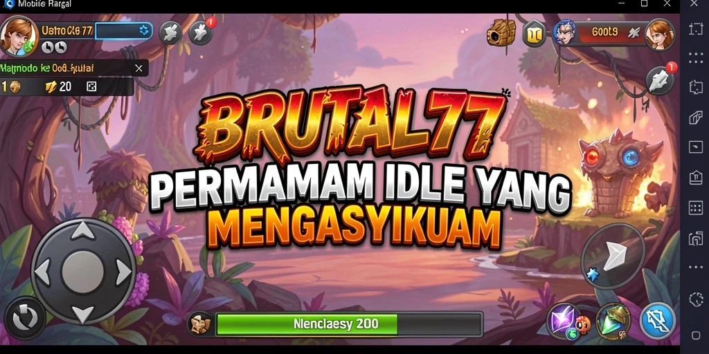 Tampilan menarik dari gameplay Idle di BRUTAL77.
