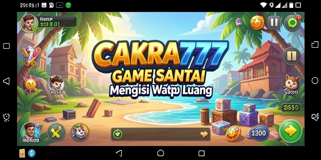 Tangkapan layar menunjukkan gameplay CAKRA777 yang penuh warna dan menarik.