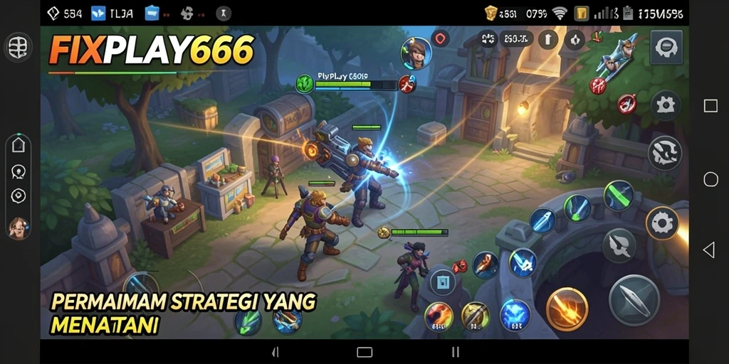 Tampilan gameplay strategis FIXPLAY666 yang mendebarkan dan kompetitif.