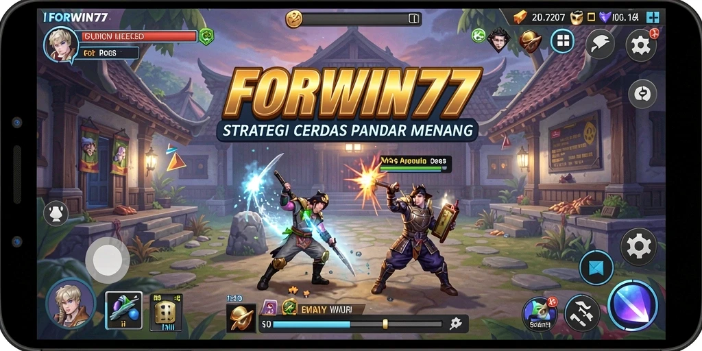 Screenshot gameplay FORWIN77 menampilkan aksi strategis yang seru dan penuh tantangan.
