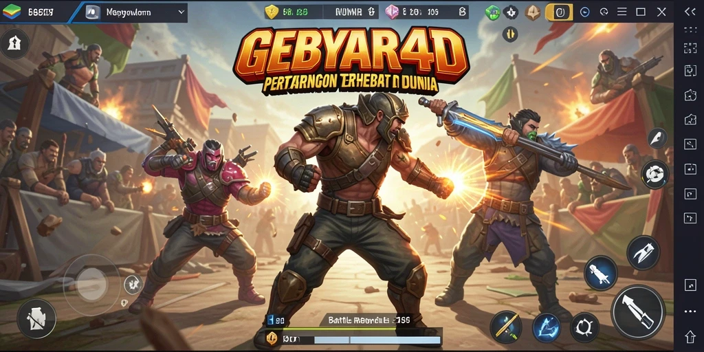 Tangkapan layar gameplay menampilkan aksi intens di arena Battle Royale.