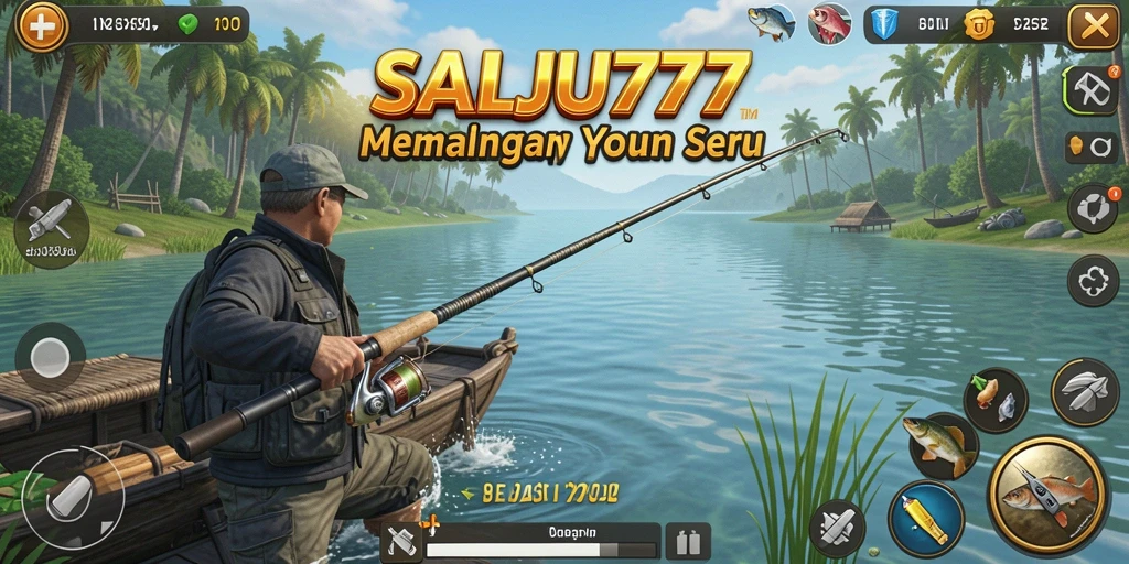 Tampilan gameplay memancing yang menarik di SALJU777.