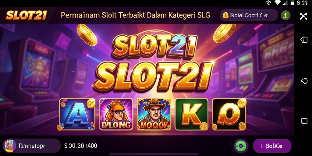 Tampilan gameplay SLOT21 yang menarik dengan efek visual memukau.