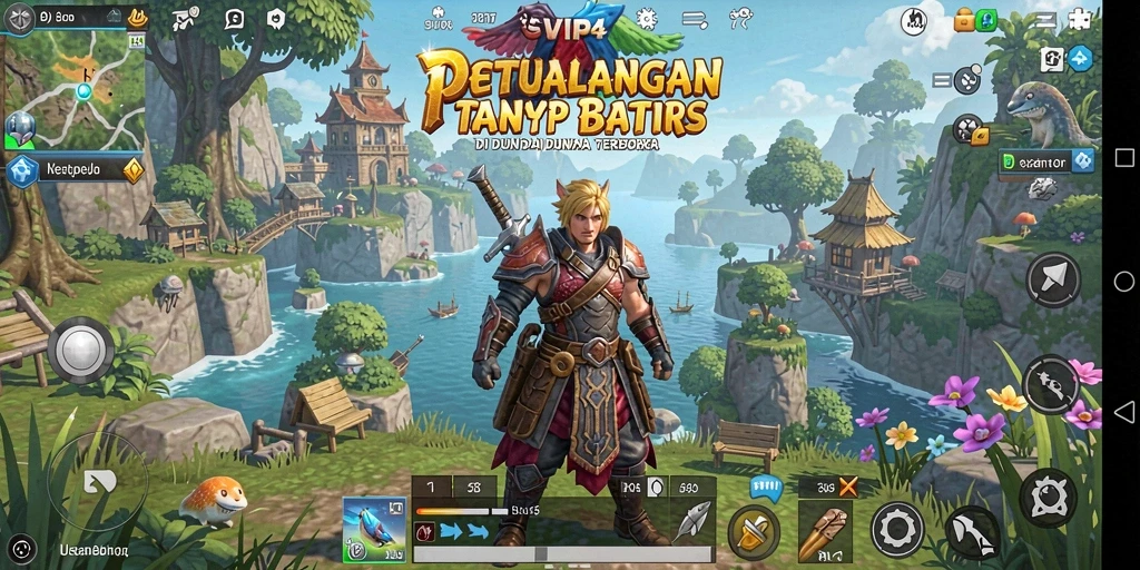 Screenshot menampilkan eksplorasi mendalam di dunia Open World SVIP4.
