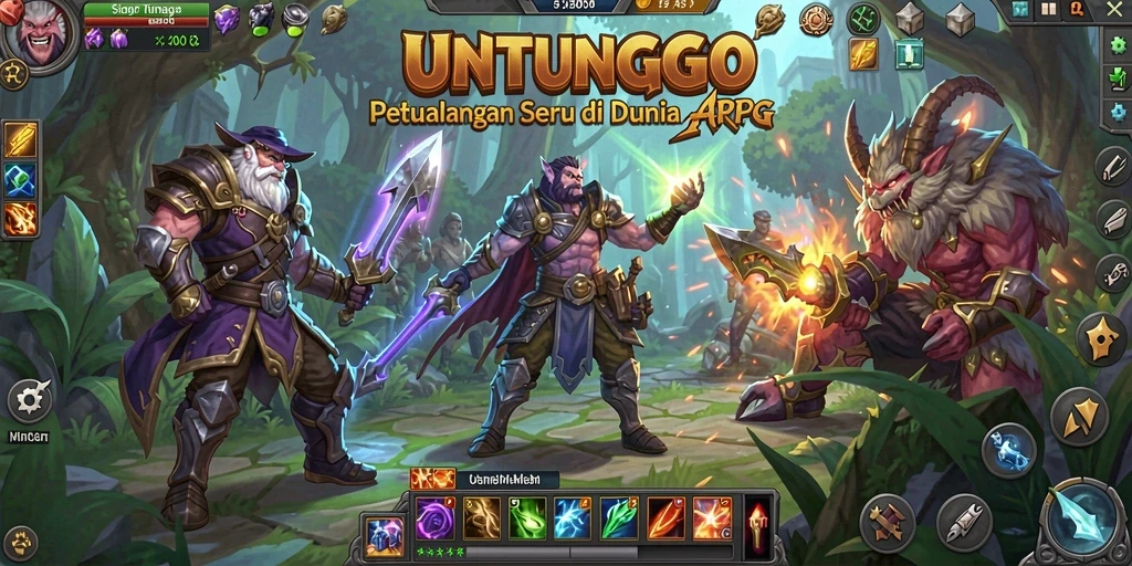 Screenshot gameplay UNTUNGGO menampilkan aksi seru dengan grafis tinggi.