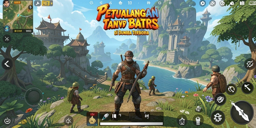 Tampilan gameplay W67 dengan nuansa dunia terbuka yang luas.
